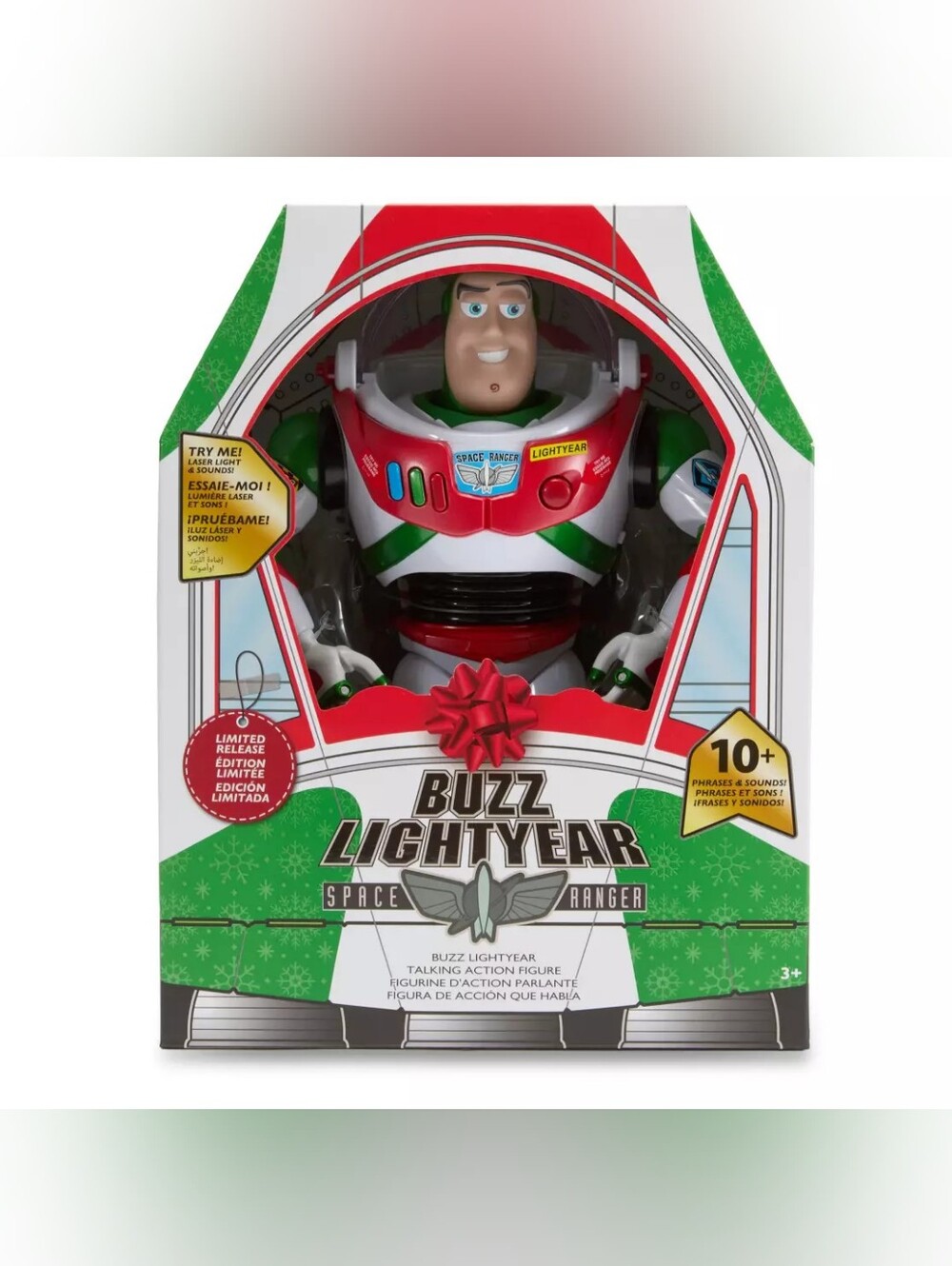 Buzz Lightyear Christmas Talking Action Figure –Toy Story  12''  Limited Release